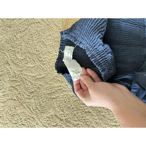 Vintage Y2K Abercrombie & Fitch Navy Polka Dot Strapless Dress – Size XS - Picture 6 of 7